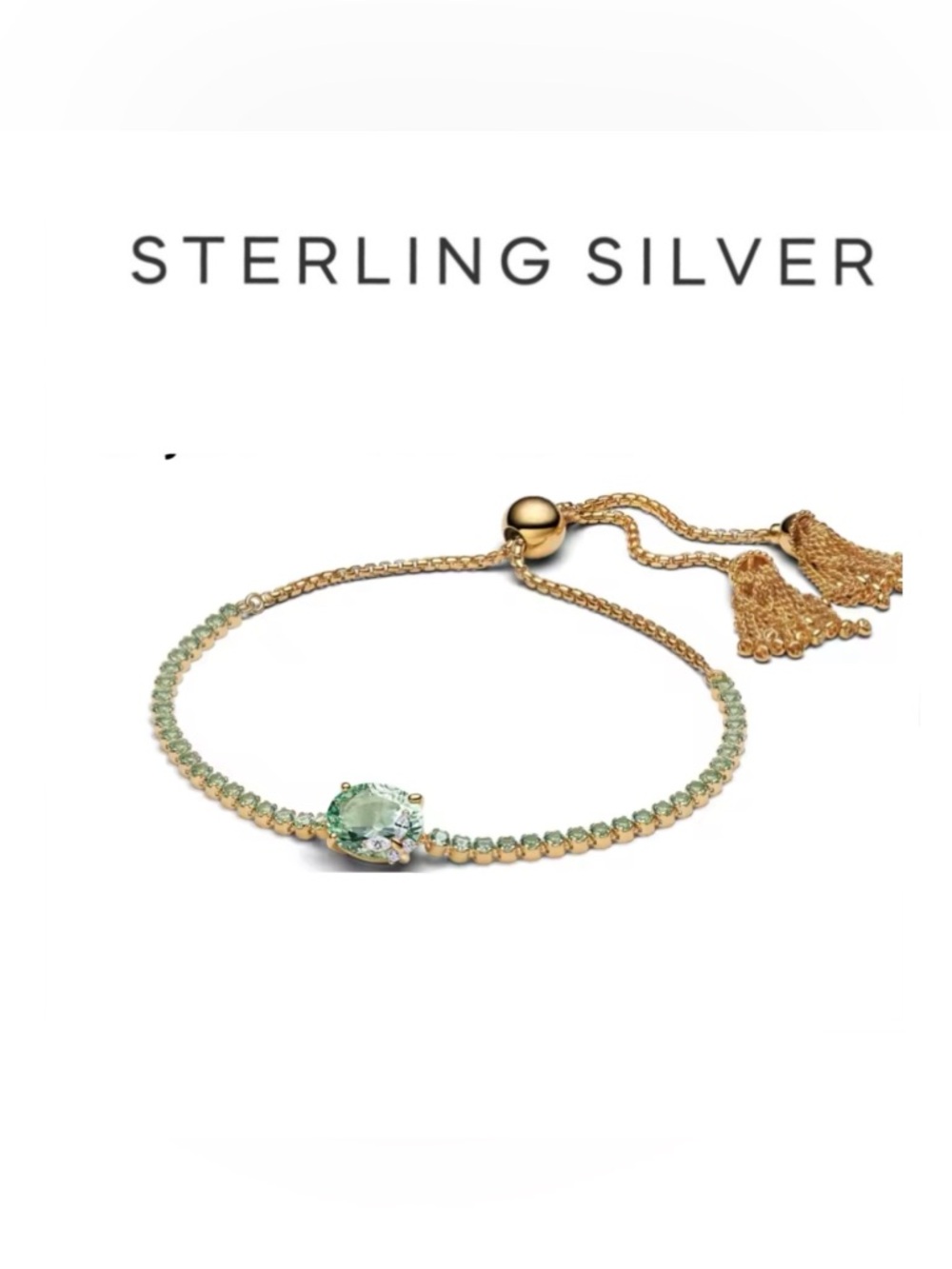 🌟 14K Gold Plated Bee Slider Tennis Bracelet
